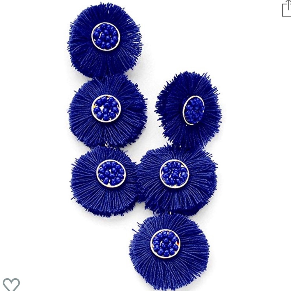 Colbalt Blue Fringe Earrings